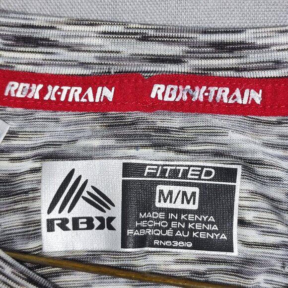 RBX Pro Athletic gear T-shirt men's size M white grey short sleeve athletic fit - Picture 4 of 8